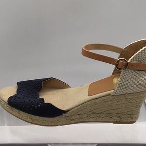 Kanna Navy Blue/Tan Espadrille Sandal